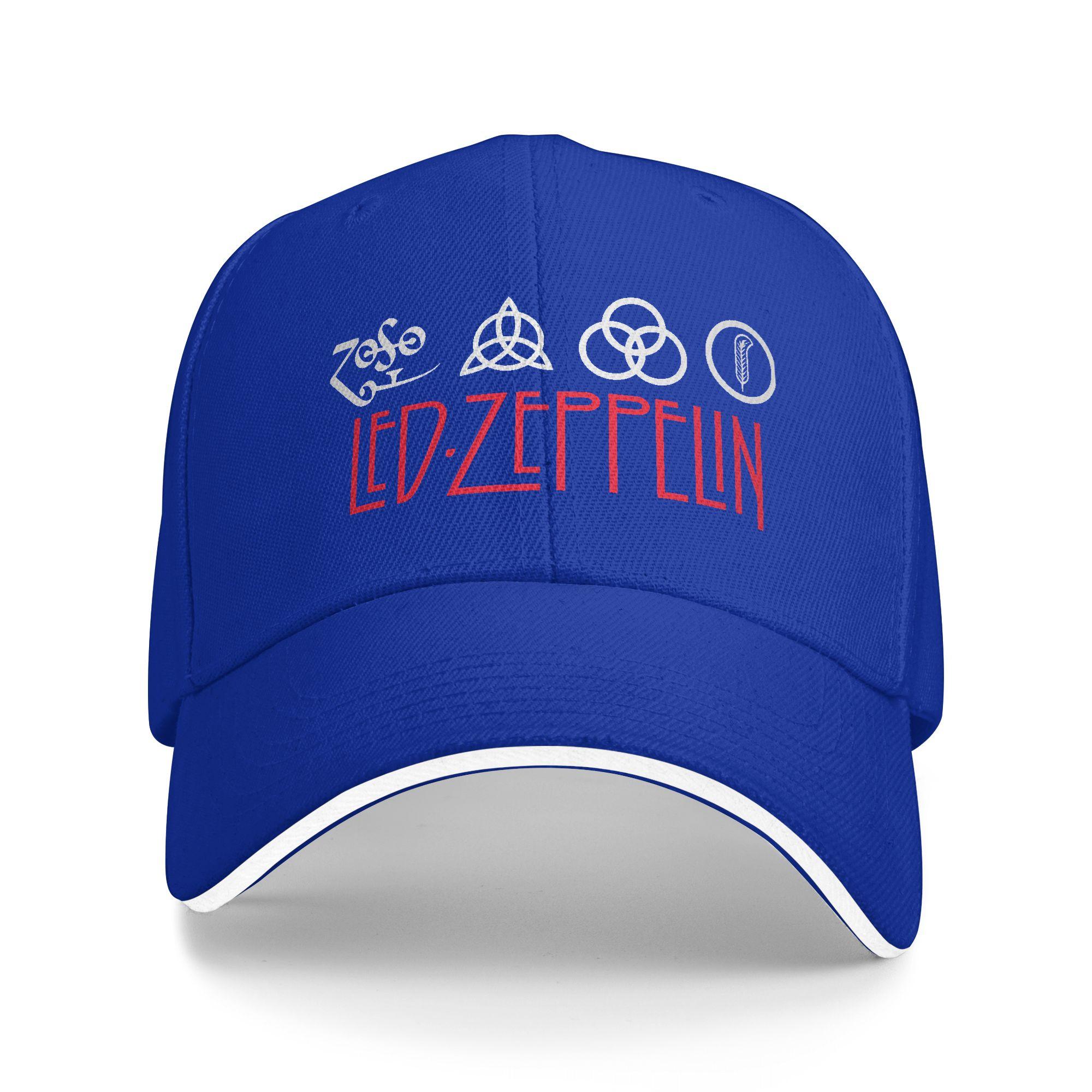 

Led Zeppelin US Tour 1975 Бейсболка Жінки Чоловіки Принт Тракерка Літня Стильна Для вулиці Спорт Дихаючі Бейсболки One Size