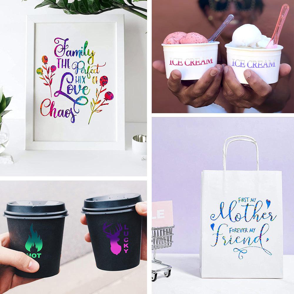 Adhesive Backed Vinyl 12" x 10"/12"x19" Sheet 32 Assorted Colors Works with cut and Other Cutters for Window Gift Cards Decor