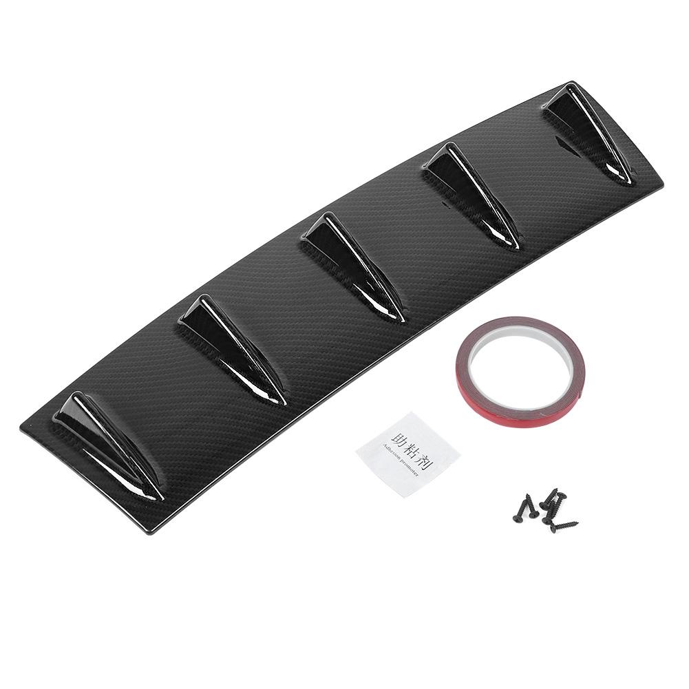 

Universal Rear Bumper Lip Diffuser 5 Fin ABS Carbon Fibre Texture 584mm23in