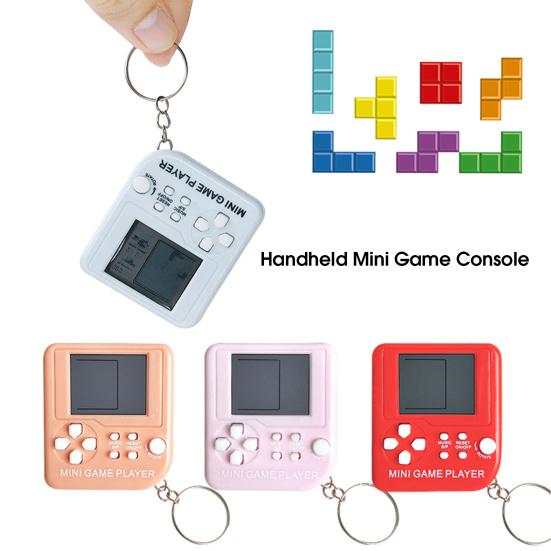 Retro Oyun Konsolu Anahtarlık Tasarımı Karikatür Vintage LCD Ekran Hızlı Tepki Eğlence Hafif Mini El Tipi Oyun Konsolu Çocuklar İçin