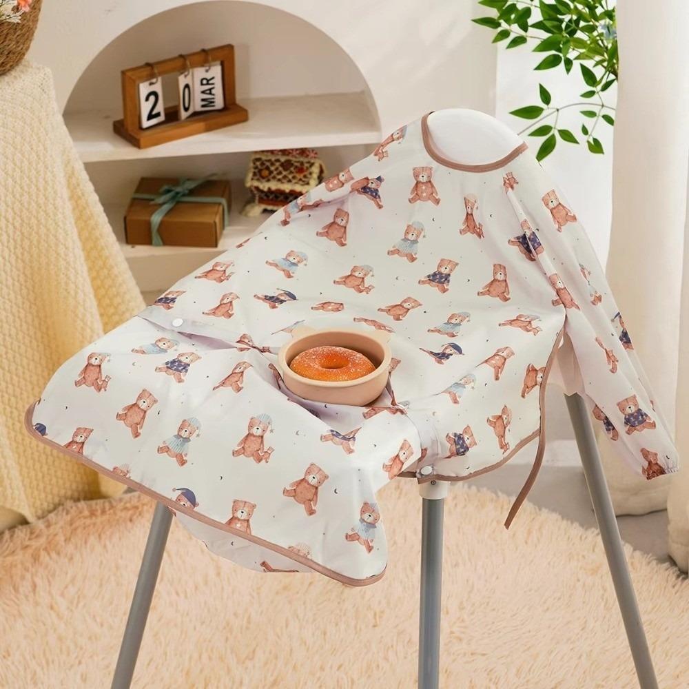 Full Coverage Baby Waterproof Bib Mess-Free Kids Full Coverage Bib New Infant  Apron Smock CC78
