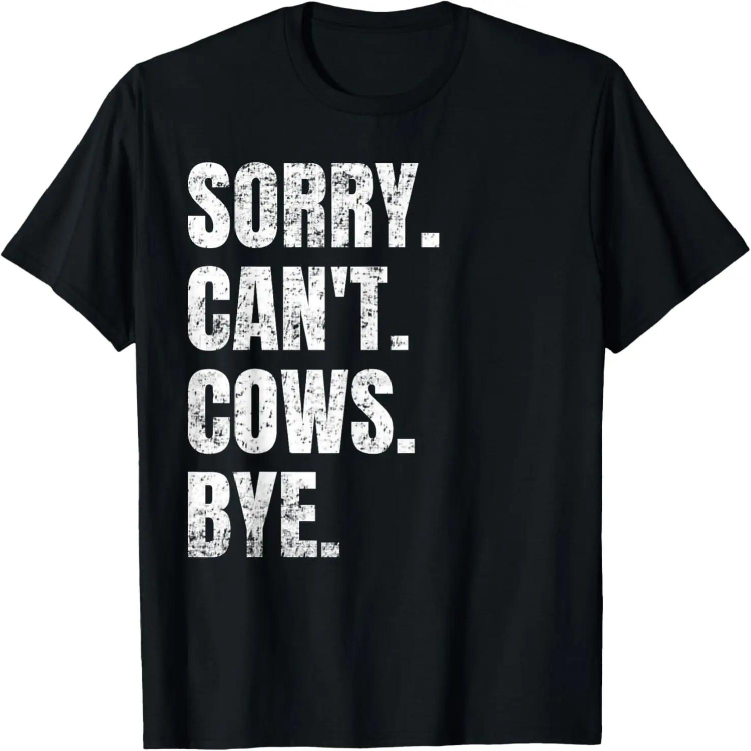 Sorry Can t Cows Bye Retro Cow Farmer Lover Funny Animal T-Shirt XXXXXL чёрный