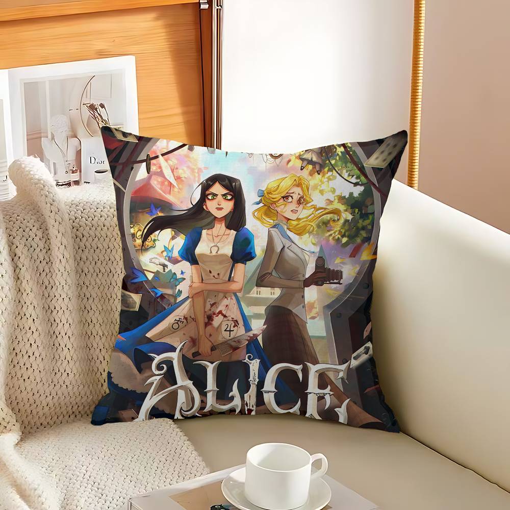 Popular Horror Game A-Alice M-Madness R-Returns Pillow Anime Pillow Sofa Bed Head Pillow Cover Cushion Cover 45x45 Cm Fashion