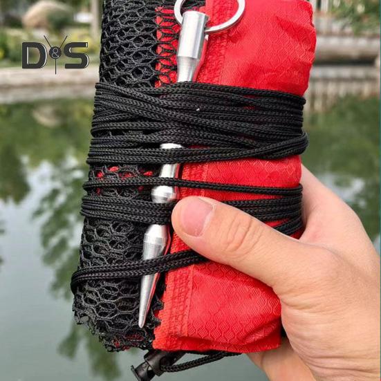 1 Stück/1 Set Tragbares Fischernetz mit Kordelzug, strapazierfähiges Fischortungs- und Fangschutznetz, Angelschutz, Sammlung, Netztasche, Aufbewahrungsnetzkorb