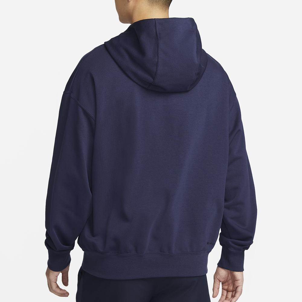 Nike Dri-Fit Solid Hoodie With Drawstring, Quick-Drying Casual Sweatshirt Men Tops Blue FN3396-410