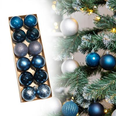 12x Christmas Tree Hanging Decorations Balls Ornaments Set Craft Xmas Decor for