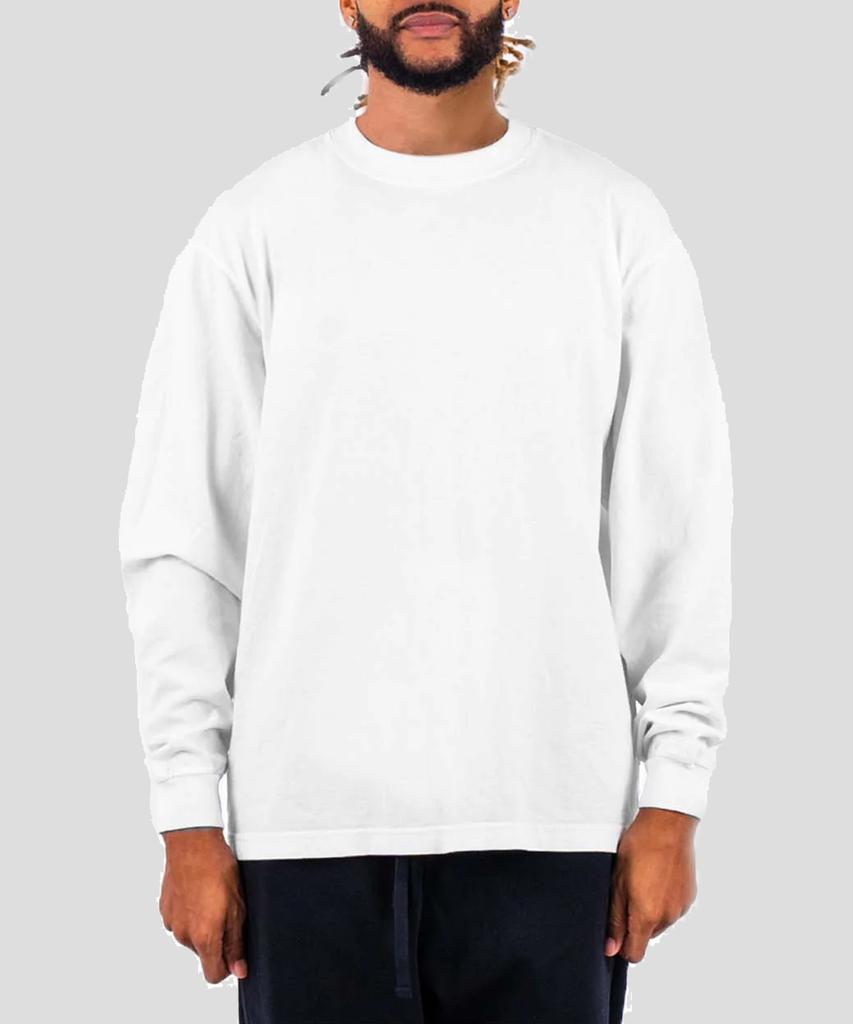 SHAKA WEAR [2Pack] 7.5Oz Garment-Dyed Plain Oversized Long Sleeve T-Shirt