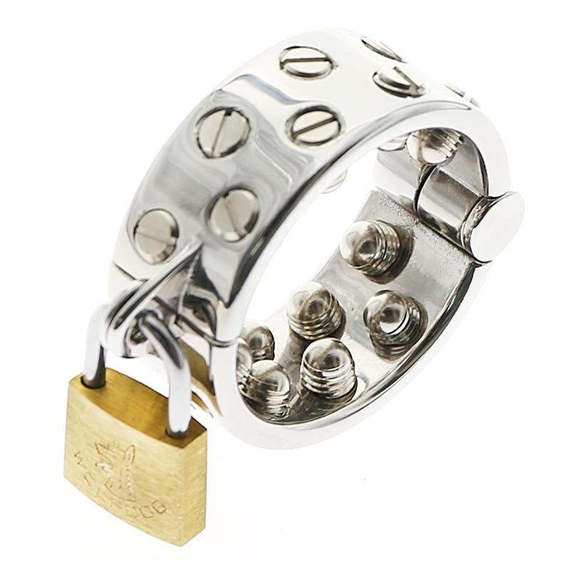 Round Spike Metal  Ring Scrotum Pendant Male  Chastity Device  Rings