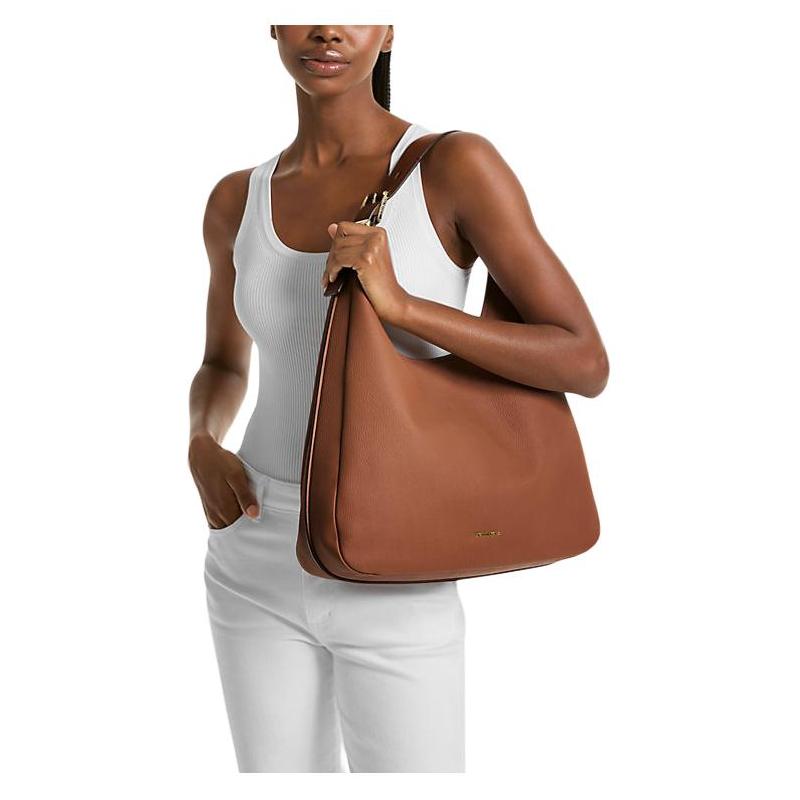 MICHAEL KORS Nolita brand letter logo cowhide handbag regular women's brown