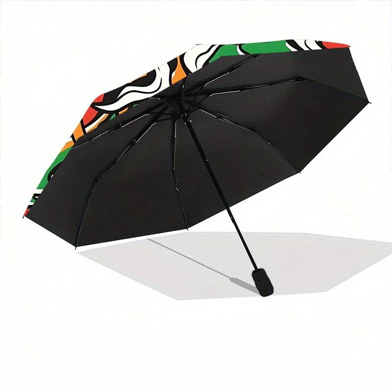 1pc Dragon Artwork Automatic Open/close Folding Umbrella, Compact Portable Travel Umbrella, Perfect Birthday/Christmas, Cute Umbrella, Durab