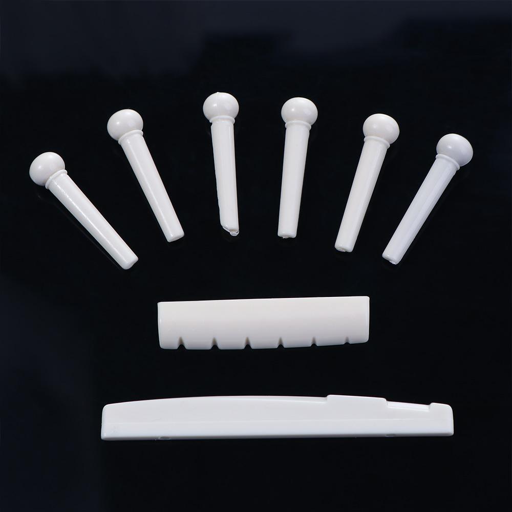 White/Black Portable Classica Guitar Accessories Guitar Saddle Nut Bridge Pins