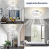 13.5inchs Minimalist Ceiling Fan With Light Household Small Electric Ceiling Fan Light Toilet/Kitchen DC Motor Fan Lamp