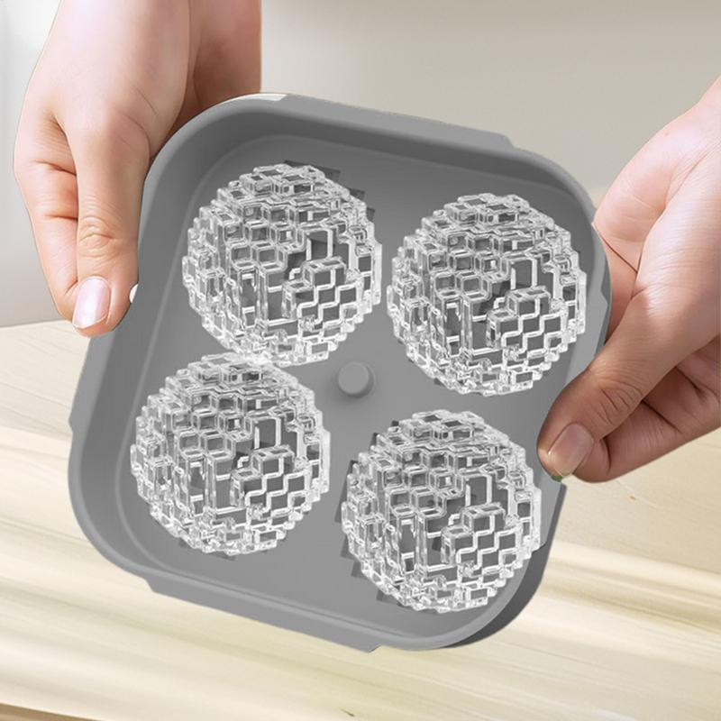 Große Runde Eiswürfelform 3D Silikon Eiswürfelbehälter in Kugelform Weiche Sichere Form für Cocktails Whiskey Tequila Wodka Saft