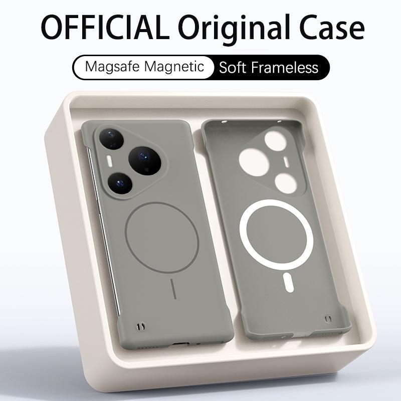 Ultra Thin PC Matte Frameless Case For Huawei Pura 80 70 Ultra P60 P50 P40 Mate 70 60 50 40 30 Pro Magnetic Shockproof Cover