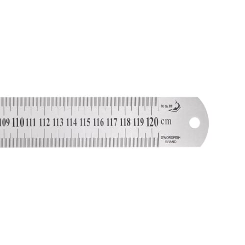 HARFINGTON Stainless Steel Ruler, 120cm/48" Long X 1/20" Thick X 1-1/2" Wide, Metric Straight Edge Measuring Tool for Woodworking, Painting, and Craft
