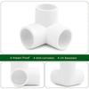 10-Piece 3-Way 1/2 Inch PVC Fitting Water Pipe Accessories for Building Heavy-Duty PVC Furniture Bend Head Accessories