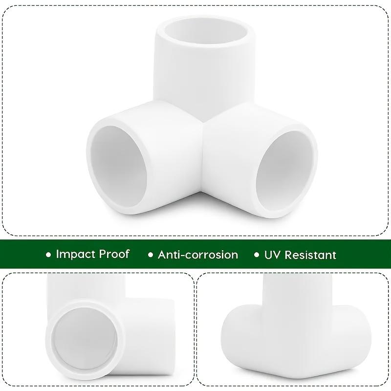 10-Piece 3-Way 1/2 Inch PVC Fitting Water Pipe Accessories for Building Heavy-Duty PVC Furniture Bend Head Accessories