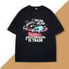 Splish Splash Your Opinion Is Trash camisetas gráficas divertidas camiseta Vintage de mapache hombres mujeres cuello redondo