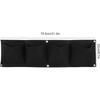 4Pcs 4 Pocket Felt Vertical Wall Garden Planter Plant Grow Bag Reusable Wall Mounted Planting Growing Bag for Flower Vegetable(Black)