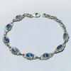 Natural Blue Kyanite Gemstone 925 Solid Sterling Silver Gift Bracelet 7-8" L2q00
