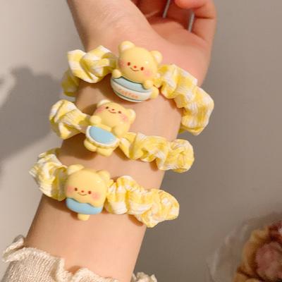 Nouveau Jaune Fille Enfants Mignon Ours Élastique Bandeau Cheveux Mode Coiffure Accessoires Cheveux