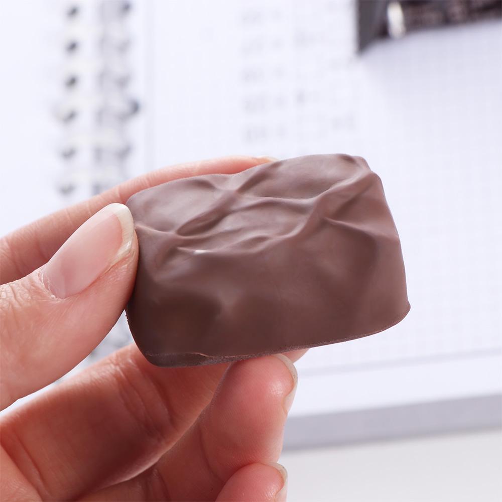Funny Chocolate Eraser Novelty Pencil Rubber Stationery Wiping Eraser  Student