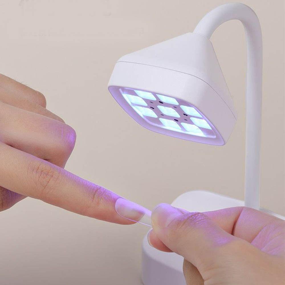 9LED Desktop Nail Lamp 360° Bendable Nail Dryer Light Automatic Sensing UV Curing Light  Gel Polish