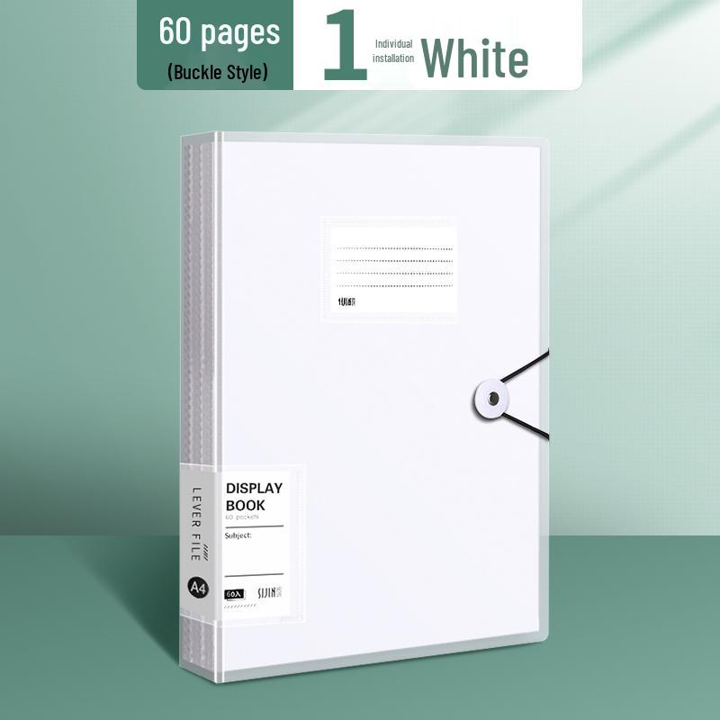 Transparent A4 Document Binder with Multi-Layer Insert Pages for Loose-Leaf Organization