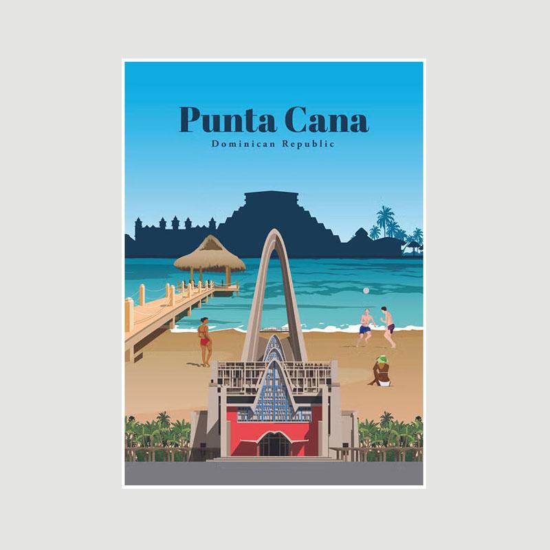 White Paper Cartoon City Landscape Poster Mural London Paris Travel Cities Prints Bedroom Decoration Painting Funny Abstract Wall Art Decor