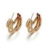 Europe and the United States hot-selling C-shaped multi-layer high-end earrings women's fashion temperament trend light luxury circle ear jewelry
