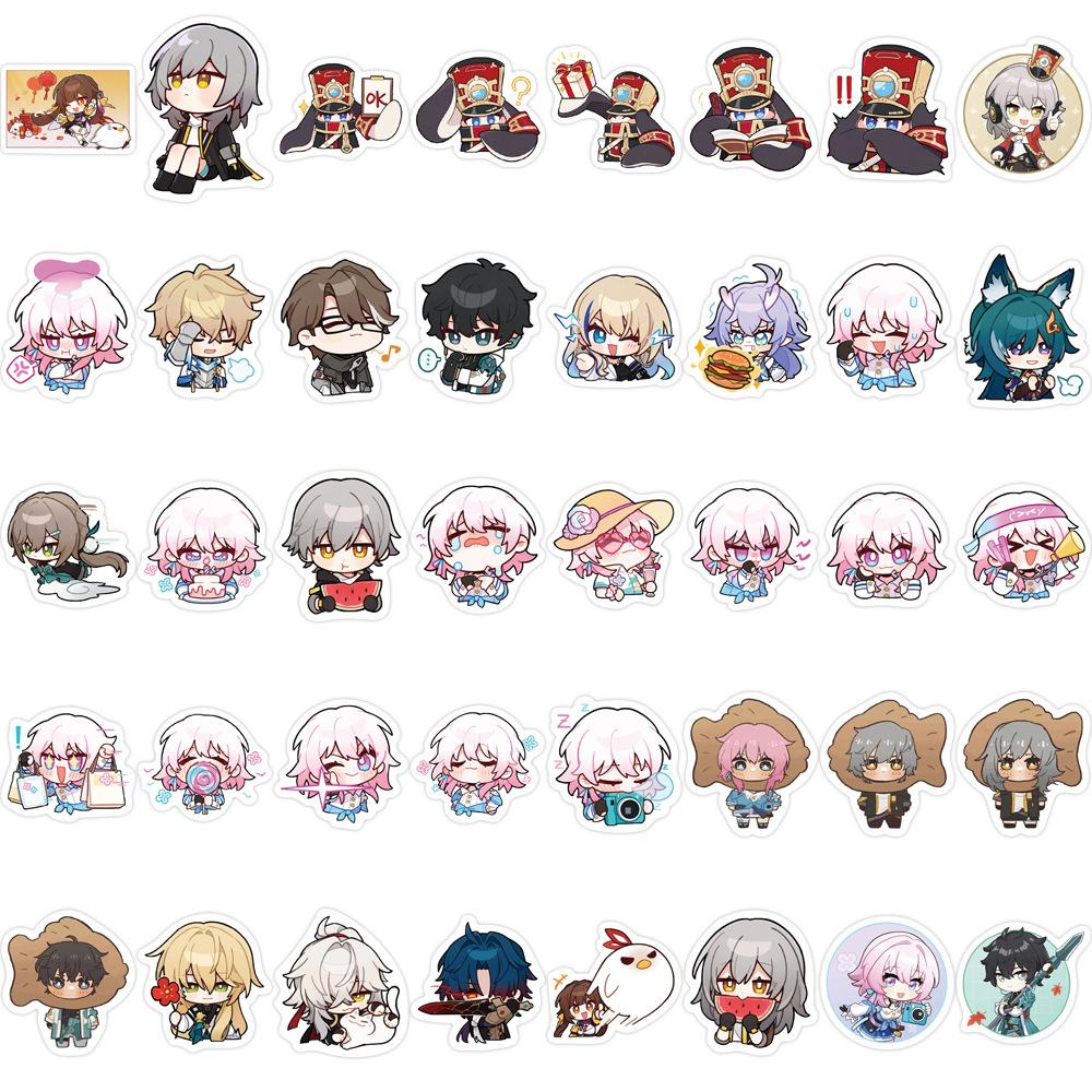 104080Pcs Kawaii Game Honkai Star Rail Anime Stickers Cartoon Decals Kids Toy Notebook Laptop Motorcycle Decoration Sticker