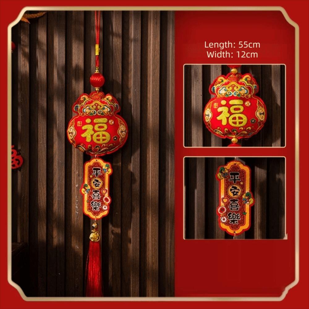 Fortune Hanging Ornament New Year Decorative Hangings Attract Wealth Luck With Tassel Festive Ornaments Chinese Style Lucky