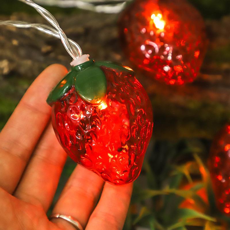 LED Strawberry String Lights for Christmas & Children's Room Decoration