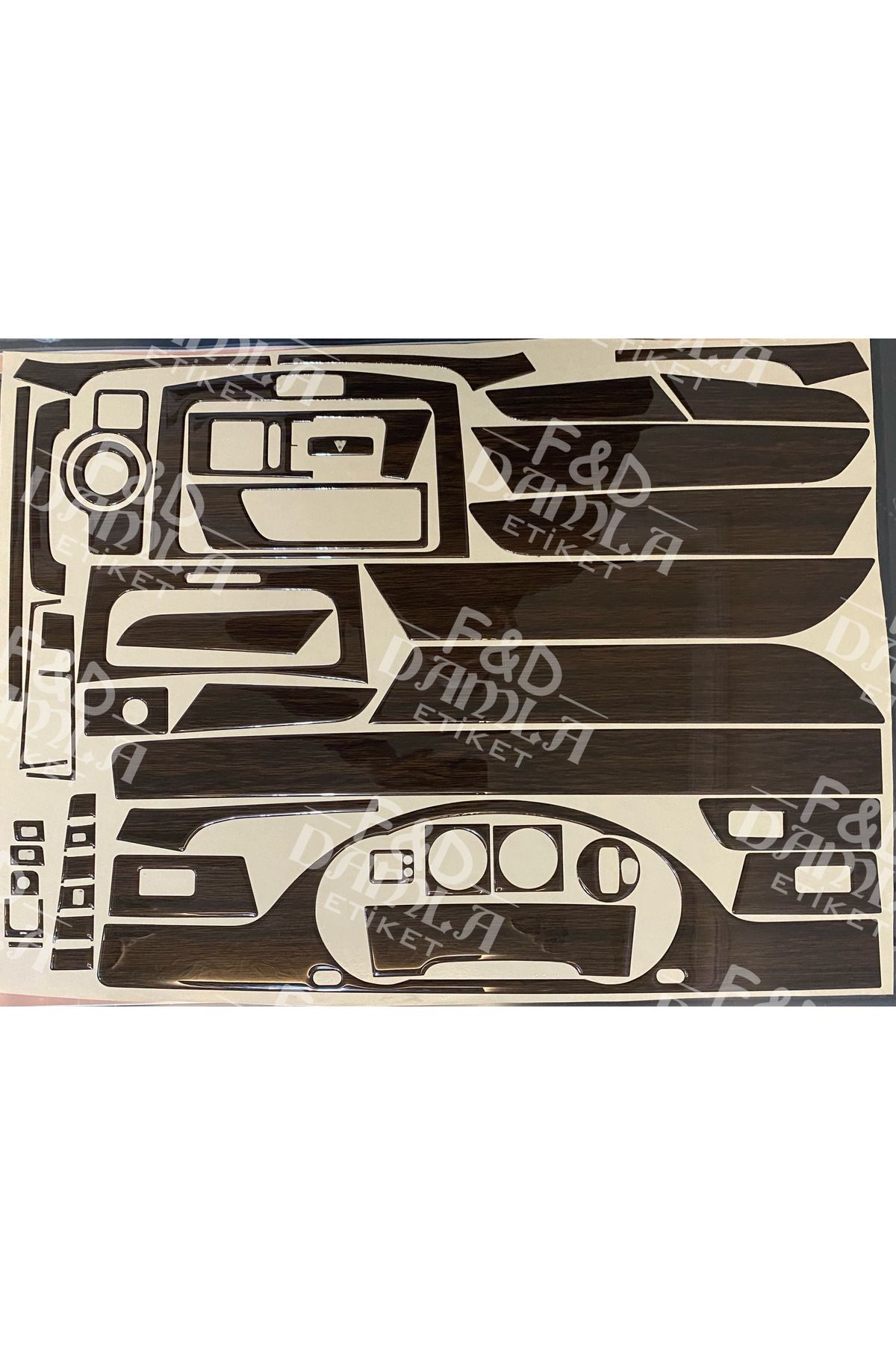 

Volkswagen Passat B7 2010-2014 Torpido, Konsol, Trim, Göğüs Koyu Meşe Desen Full Set Maun Kaplama