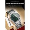 POEDAGAR Luxury Business Men's Quartz Watches Date Week Man Stainless Steel Watch Waterproof Luminous Fashion Wristwatch+Box