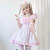 Soft Girl Lolita Rosa Anime-Stil Dienstmädchenkleid, süßes Mädchen Cosplay Outfit Cosplay Kleidung
