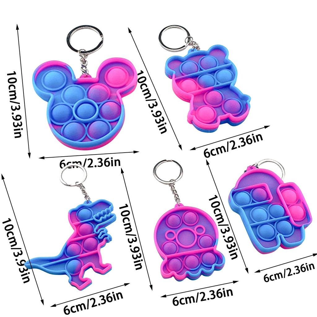 5pc Silicone Sensory Decompression Desktop Puzzle Decompression Toy