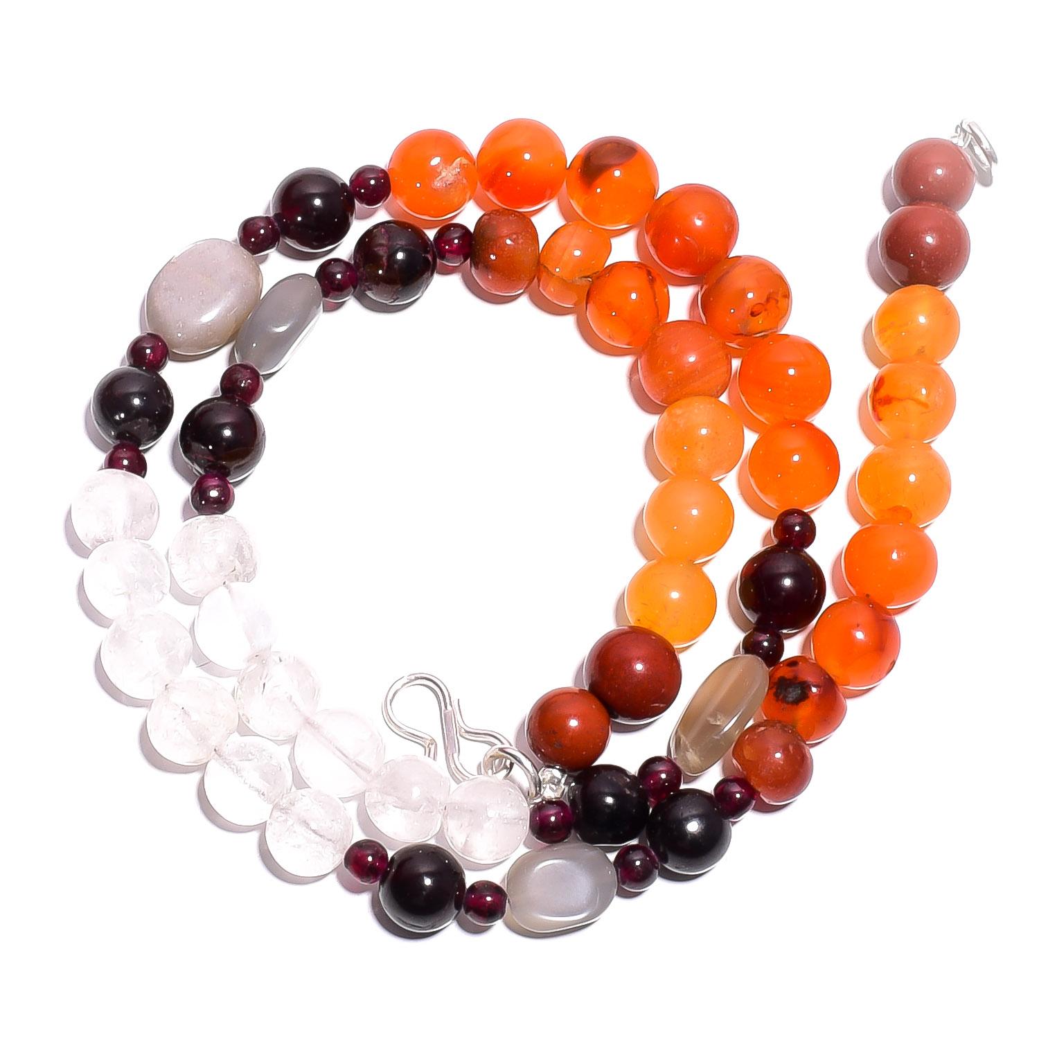 

Натуральный кристалл сердолика гранат драгоценный камень гладкие бусины ожерелье 17 UB-4791 UB-4791