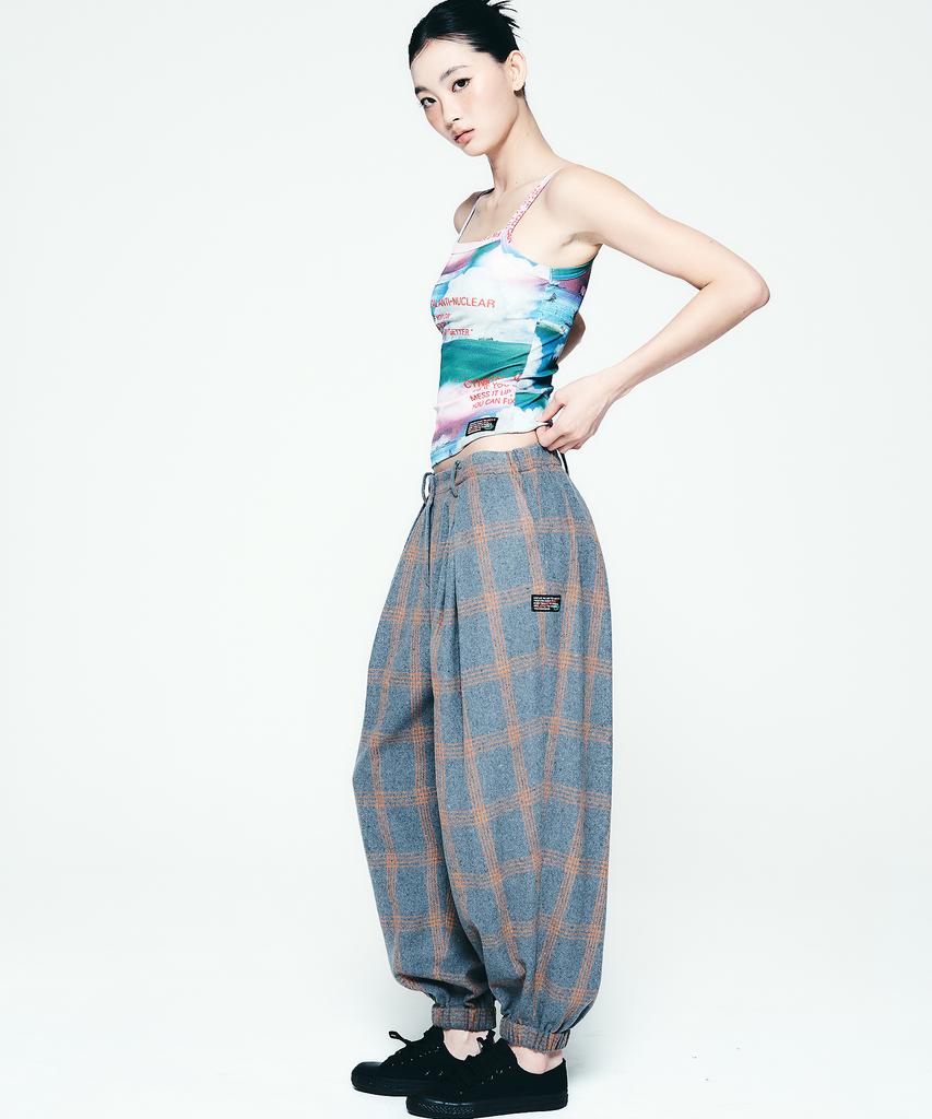 Soipeuyukaen Check Balloon Wool Jogger Pants
