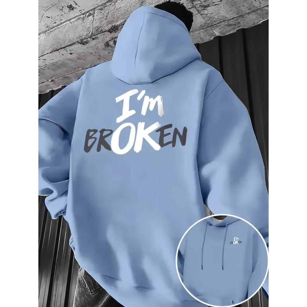Simple Soft Printed Men's Hoodie Casual Loose Hoodies Sweatshirts Men’s