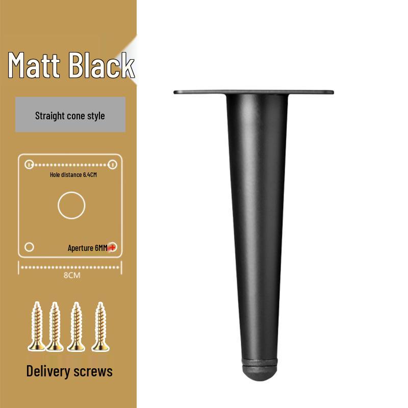 White Metal Cone Legs for Tables, Desks, Sofas, Cabinets, and More