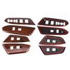 4Pcs Interior Inner Window Switch Panel Cover Tirm for Honda CRV 2017 (Peach Wood Grain)