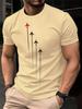 Summer Unisexs 100 Pure Cotton Geometric Airplane Printed Fashionable Casual Loose Sports Round Neck Short Sleeved Tshirt Top