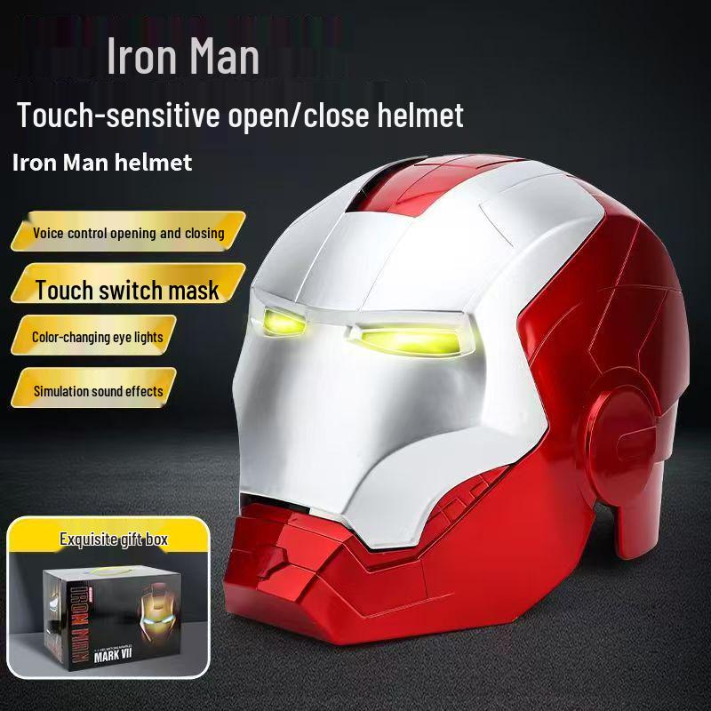 Iron Man 1:1 Wearable Jarvis Helmet - Electric Transforming Mask Toy for Kids