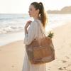 Summer Outdoor Travel Mesh Foldable Beach Bag Women's Handbag Shoulder Bag Lightweight Leisure Bag Beach Essential Bag