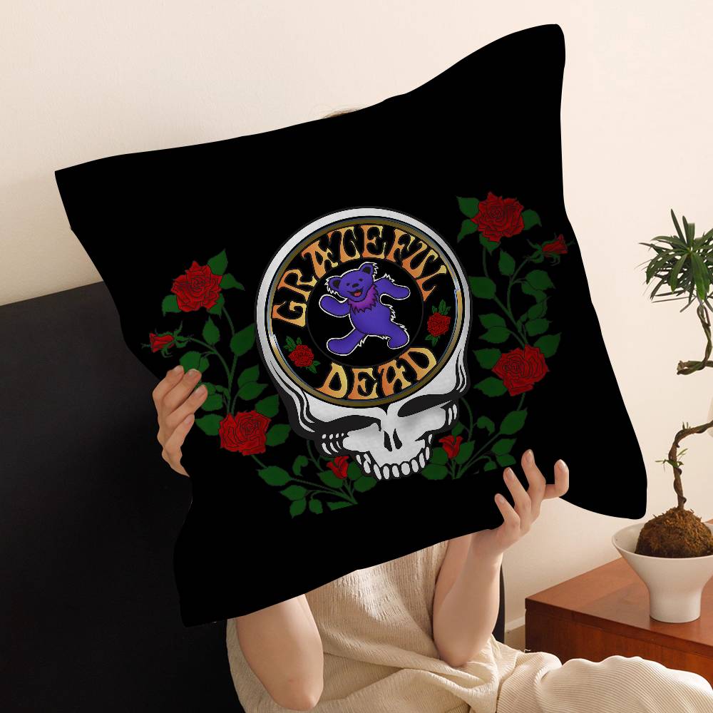 G-Grateful D-Dead Band Personalized Pillow Cover Kids Bedroom Wild Party Decor Pillowcase Kid Birthday Shower Gift