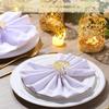 Ramadan Festive Tableware Elegant Crescent Napkin Rings Metal Cut Out Design for Eid Mubarak Wedding Party Decorations Gift Idea