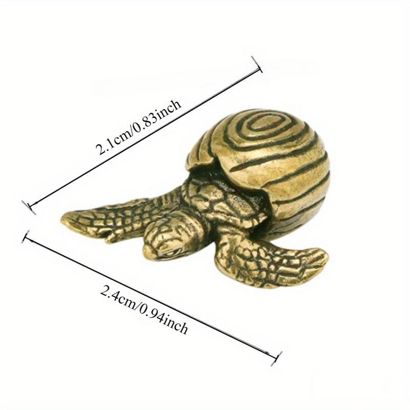 Figurka mořské želvy z masivní mosazi Miniaturní čajový mazlíček Řemeslný stolní malý ornament Zvíře Domácí dekorace Doplňky Dárky