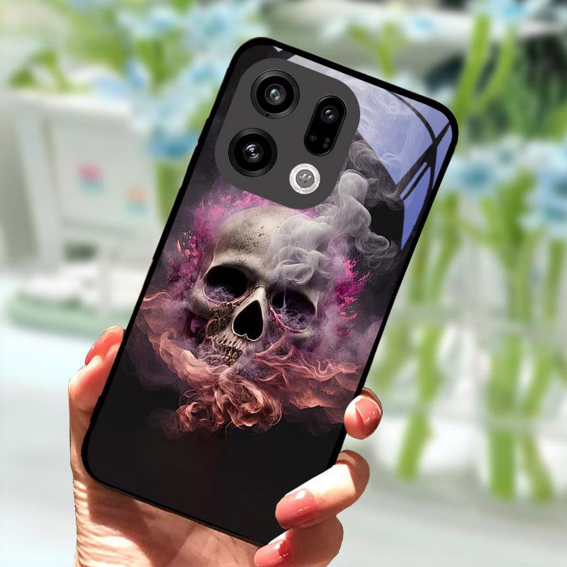 Case For OPPO Find X9 X9Pro X8 Pro X8S X8 Ultra Hard Cover Tempered Glass Protective Shell For OPPO FindX9 FindX8 Phone Bags