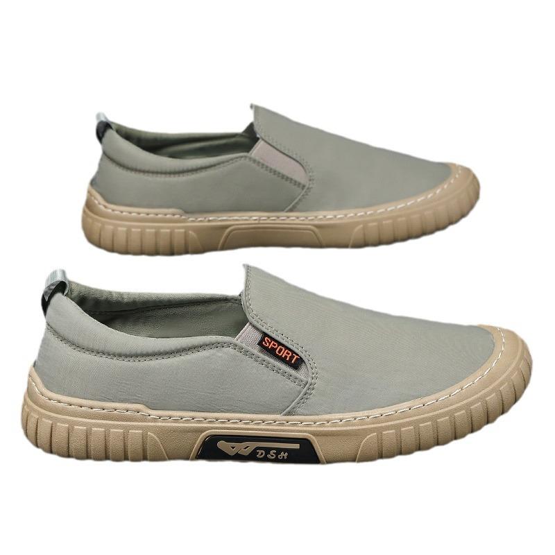 Canvas Men's Shoes Summer Breathable Men's Old Beijing Cloth Shoes Lazy One Pedal Casual Board Shoes Black Beanie